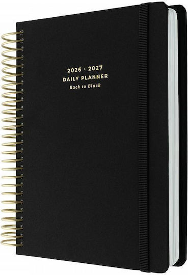 Grupo Erik Daily Academic Agenda 2026/27 Muse Back To Black Spiral 18x21.5cm