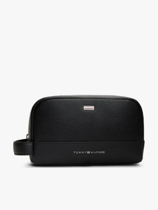 Tommy Hilfiger Tommy Δερμάτινη Ανδρική Τσάντα Ώμου / Χιαστί Μαύρη