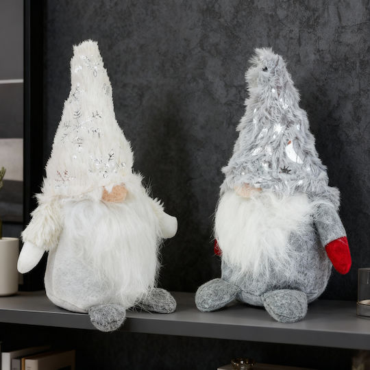 Scandinavian Christmas Gnome 24 Cm Decorative Textile Elf Beard