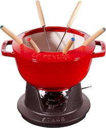 Staub Fondue-Topf mit Teelicht Rotes 11.6x20.7x26.7cm