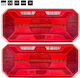 Set Left + Right Multifunctional Led Tail Lights Running Neon Indicator Effect 12v 24v 305mm X 131mm X 60mm