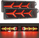 Set Becuri Auto Spate Multifuncționale LED Lumini Dinamice Indicator Neon 46cm x 12,5cm 24V