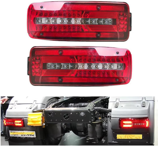 Комплект Ляви Десни LED Задни Фарове Man Tgx Tgs Tgl Tgm 24V 8 Функции E-mark