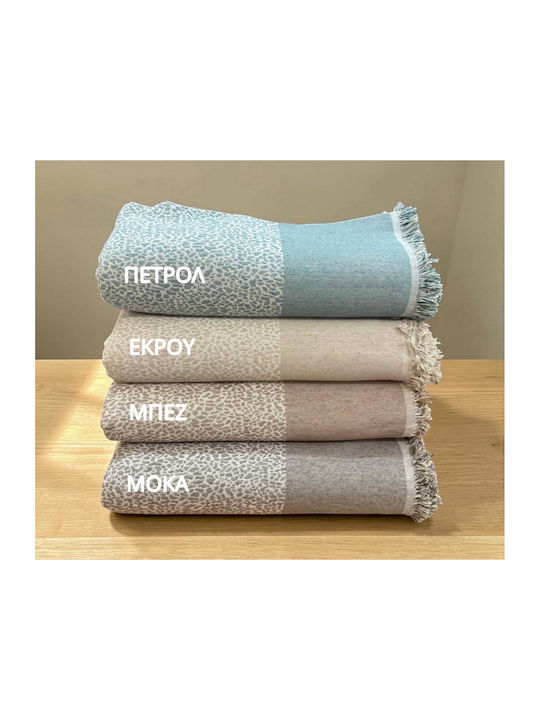 Linea Home Lyn Four-Seater Sofa Throw 180x320cm Ecru