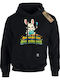 Takeposition Printed Blouses Hoodie with Print Black