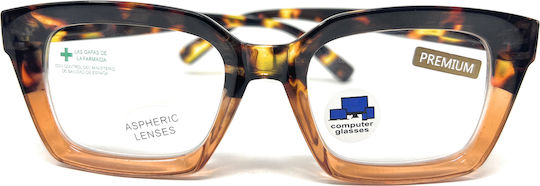 GafasVenice Reading Glasses +3.50 In Brown Colour