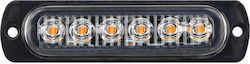 Weißer Markerleuchte 6 LED Fr0172b 12-24V 92mm