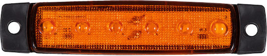 Yellow Clearance Light 6 Led Fr0172s 12-24v 92mm