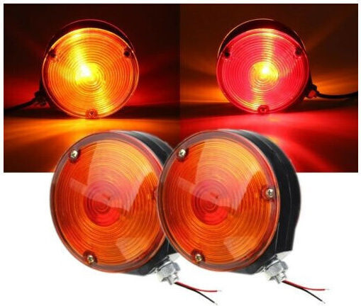 Комплект 2 LED 24V Светлини За Огледало Маркер Оранжево-Червени За Товарни Автомобили Scania Volvo Man Daf