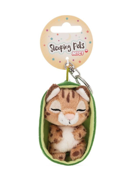 Λούτρινο Μπρελόκ Sleeping Pets 8εκ Καρακάλ Καλάθι Nici #63164
