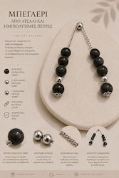 Kalliopi Silver Μπεγλέρι Μαύρο