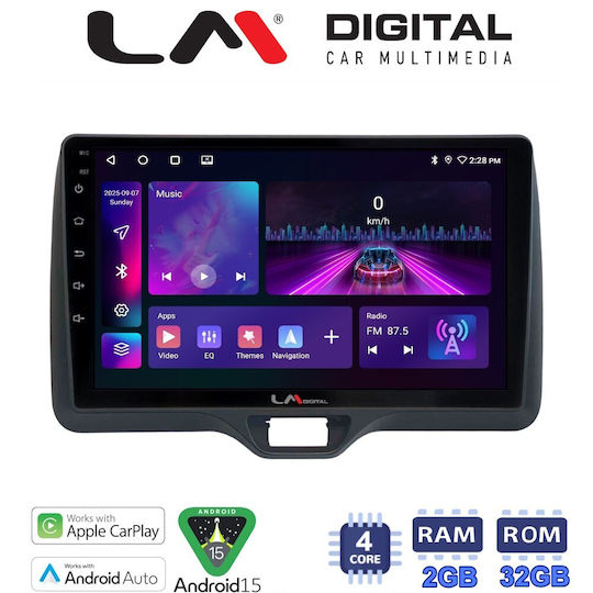 LM Digital Автомобилна Аудио Система За Toyota Yaris 2020 > 2023 Bluetooth USB Вграден Wi-Fi GPS Apple CarPlay Android Auto