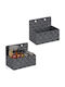 Relaxdays Coș De Depozitare Gri 20x16.5x25cm 2 Bucăți