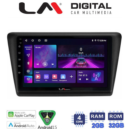 LM Digital Car Audio System for Skoda Rapid 2013-2017 Bluetooth USB Wi-Fi GPS Apple CarPlay Android Auto