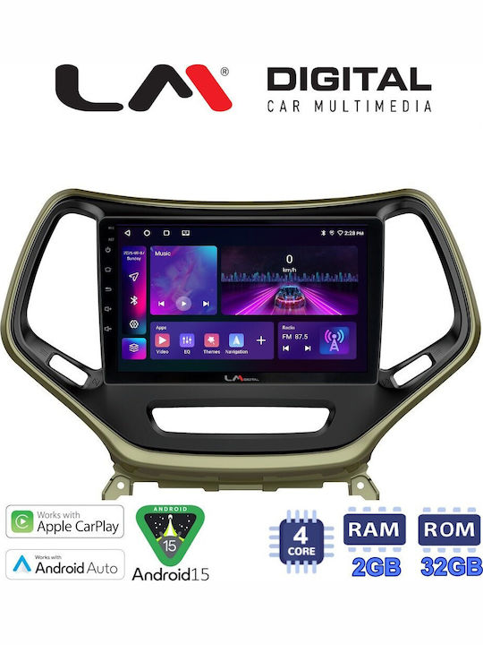 LM Digital Ηχοσύστημα Αυτοκινήτου για Jeep Cherokee 2014 (Bluetooth/USB/WiFi/GPS/Apple-Carplay/Android-Auto)