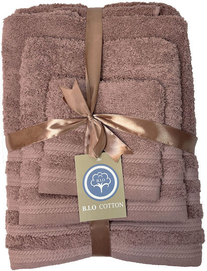 Xionoula Home Bath Towels Set 4pcs Apple Weight 600gr/m²