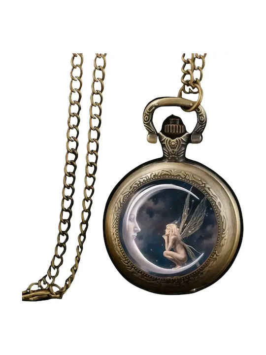 SP Souliotis Men's Pocket Watch Battery Gold