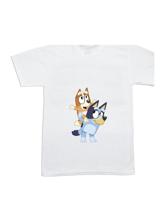 Kinderoberteile T-Shirt Weiß Bluey Bluey