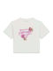 Παιδικό T-shirt Άσπρο Crop