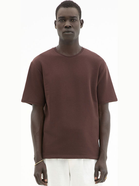 Short Sleeve Brown Blouse