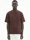 Short Sleeve Brown Blouse
