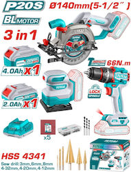 Total Tosli241193e Cordless Tool Set 20 V 2/4 Ah Total Tosli241193e Cordless Tool Set 20 V 2/4 Ah