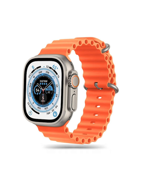 Orso Deluxe Sport Silicone Orange Wearable Strap Apple Watch 38 40 41 42mm Series 10 2024