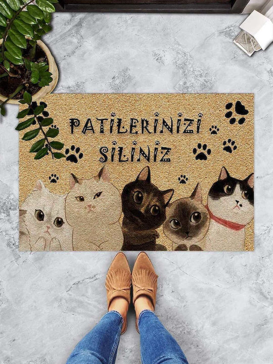 SteweHome Non-Slip Orange Doormat 45x70cm Thickness 15mm
