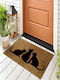 SteweHome Non-Slip Orange Doormat 70x45cm
