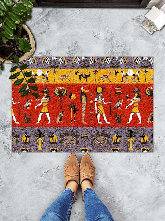 SteweHome Non-Slip Orange Doormat 70x45cm