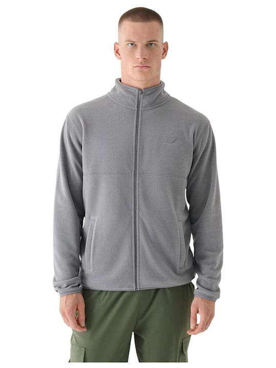 4F Ανδρική Ζακέτα Fleece Γκρι