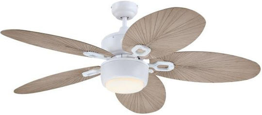 Westinghouse Oasis Ανεμιστήρας Οροφής 132cm με Φως Bahama Grey
