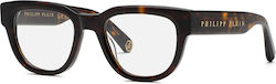 Philipp Plein Men's Acetate Brown Prescription Eyeglass Frame