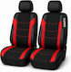 Carro 395405 Car Seat Covers Set Toyota C-hr Gt Avensis Corolla Prius Yaris Aygo Auris Rav4 Proace Highlander Cotton Fabric Leatherette Front Set 4 Pieces Black Red