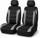 Carro 395418 Car Seat Covers Set Honda Accord Civic Insight S2000 Cr-z Jazz Cr-v Hr-v Frv Cotton Fabric Leatherette Front Set 4 Pieces Black Grey