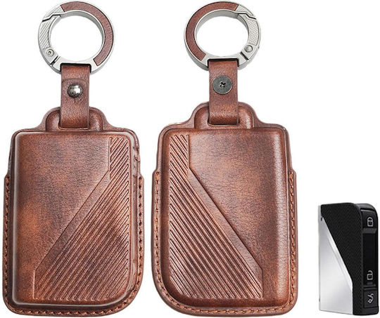 Leather Car Key Case Lynk & Go 3 Buttons