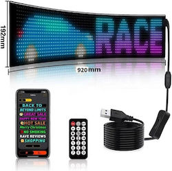 Flexibles Led-Display Panel Für Autos Mit Anpassbarem Text Bewegtes Bild 16x96 Pixel 5v 190x920mm Bluetooth Fernbedienung Jn-2853-85 RGB Flexibles Led-Display Panel Für Autos Mit Anpassbarem Text Bewegtes Bild 16x96 Pixel 5v 190x920mm Bluetooth Fernbedienung Jn-2853-85 RGB