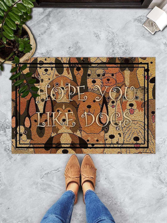 SteweHome Non-Slip Orange Doormat 70x45cm