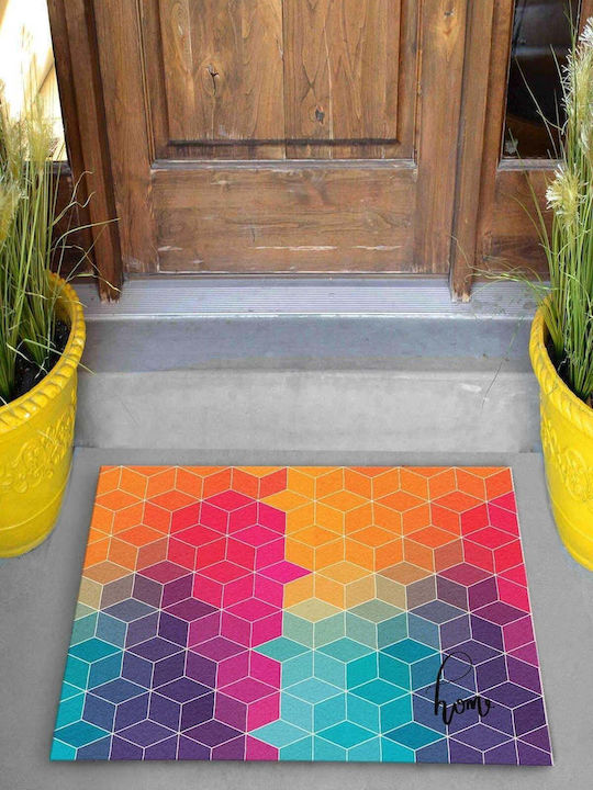 SteweHome Non-Slip Orange Doormat 70x45cm