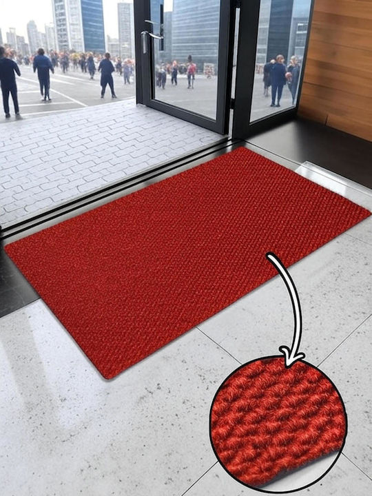 SteweHome Non-Slip Red Doormat 80x125cm
