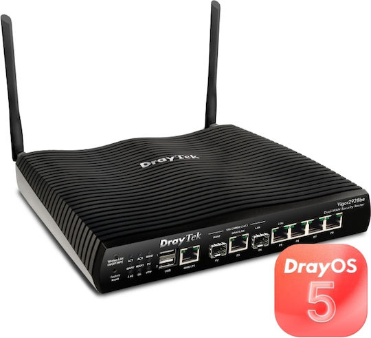 Draytek Vigor 2928be Drahtloser Router Wi‑Fi 7 mit 4 Anschlüssen