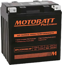 Motorradbatterie Motobatt Mplx30uhd-hp Lithium 12V 20Ah C20 650CCA