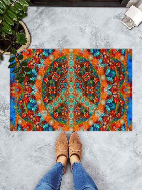 SteweHome Non-Slip Orange Doormat