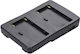 Ishoot F2-bp Adaptor De La Np-f La V-mount 2 Sloturi Np-f550 Np-f750 Np-f970