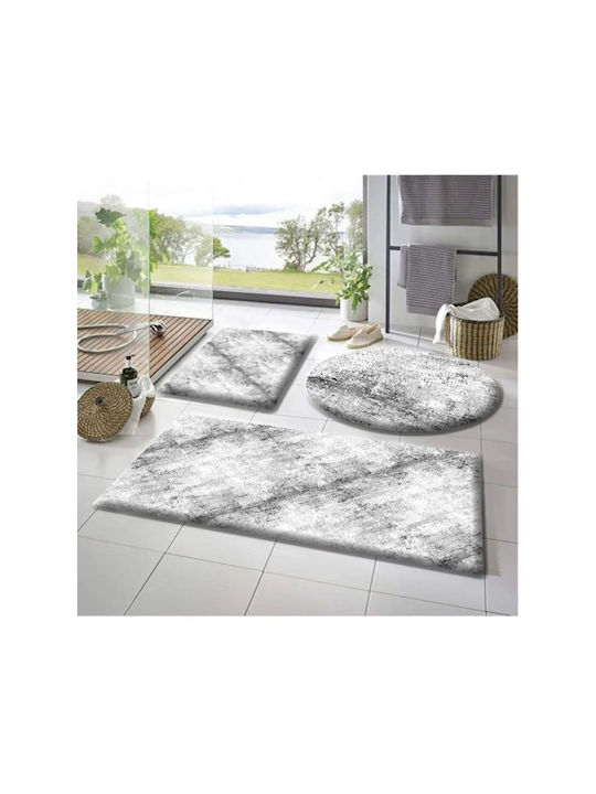 SteweHome Αντιολισθητικό Χαλί Ορθογώνιο Γκρι 60x100cm
