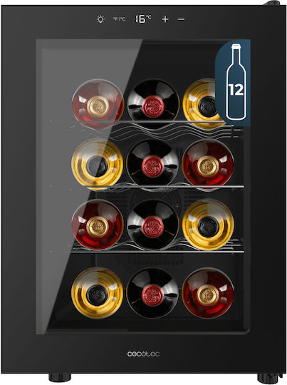 Cecotec Bolero GrandSommelier 1255 CoolCrystal Συντηρητής Κρασιών 12 Φιαλών
