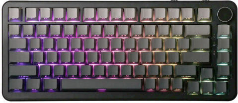 Ajazz AK820 Max Plus Ασύρματο Gaming Μηχανικό Πληκτρολόγιο 75% με White Birch διακόπτες και RGB φωτισμό (Αγγλικό US) Gradient Gray