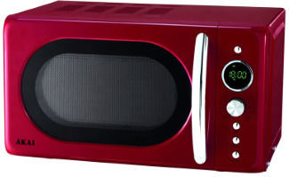 Akai Home AKMW203 Φούρνος Μικροκυμάτων με Grill 20lt Κόκκινος