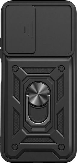 Avizar Case Redmi A7 Pro Ring Stand Sliding Camera Cover Black