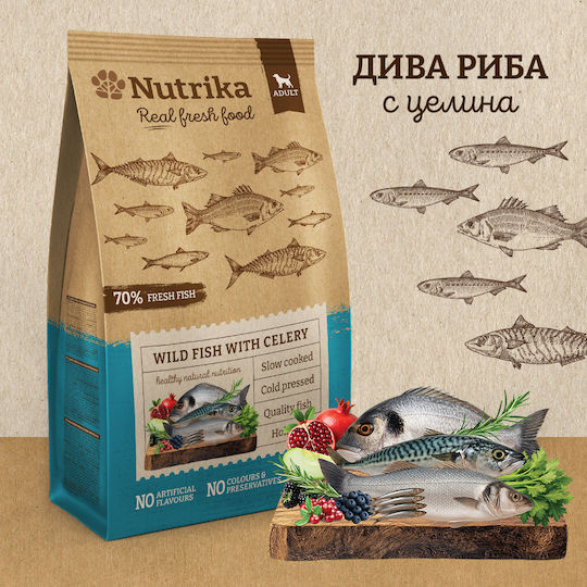 Nutrika Дива Риба с Целина 3кг Суха Храна за Възрастни Кучета с Риба